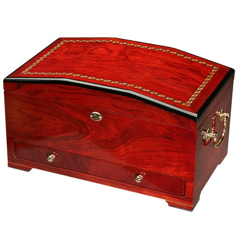 Locking Jewelry Chests w/Lower Drawer in Mahogany