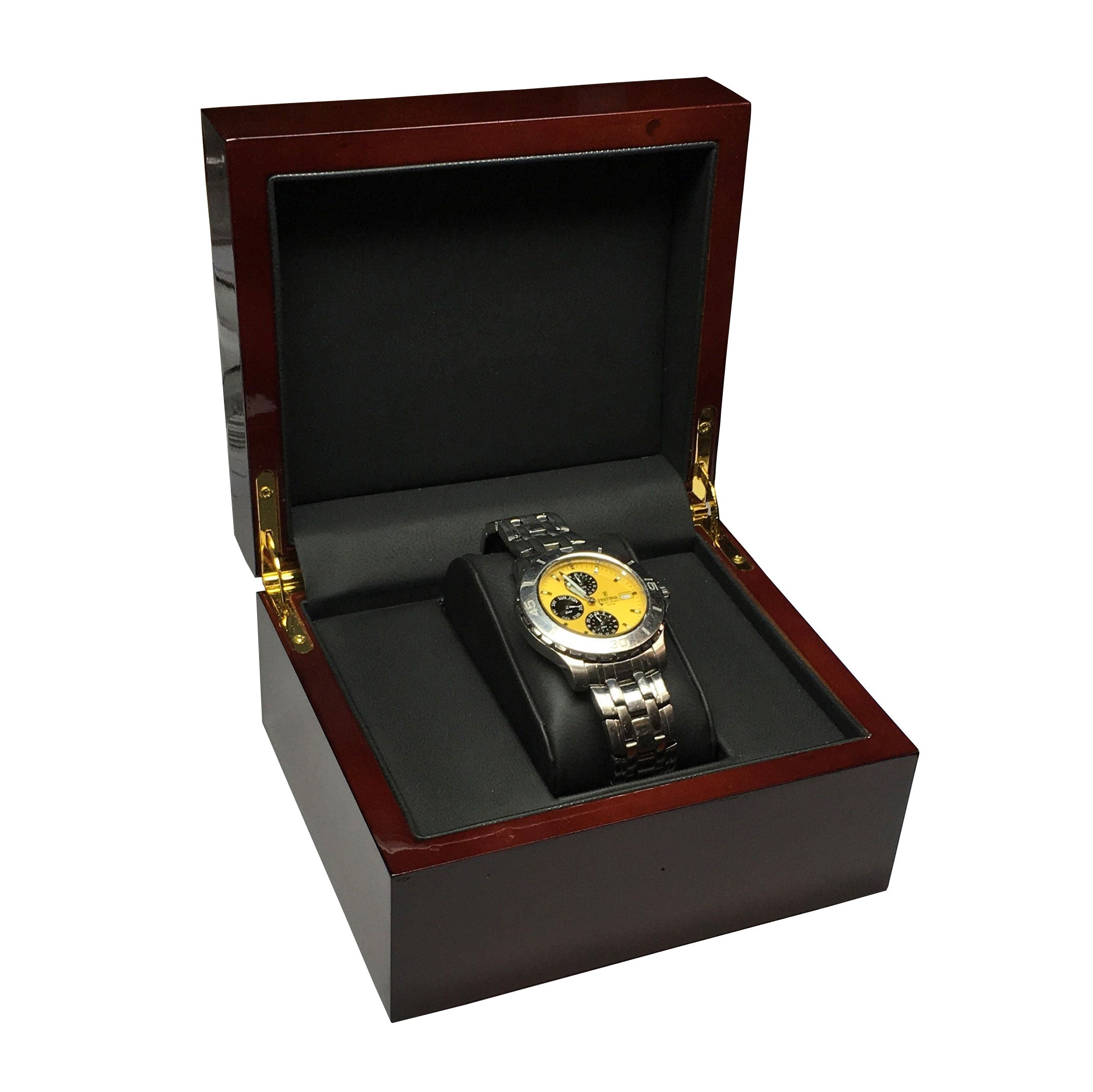 Diplomat "Estate" Watch Box in Piano Black or Mahogany