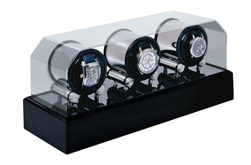 Orbita Futura 3 Watch Winder, Black Laquer/Acrylic - W34004