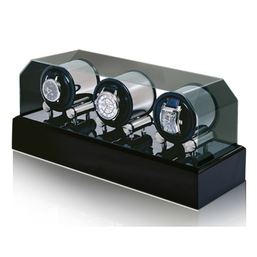 Orbita Futura 3 Watch Winder, Black Laquer/Acrylic - W34004