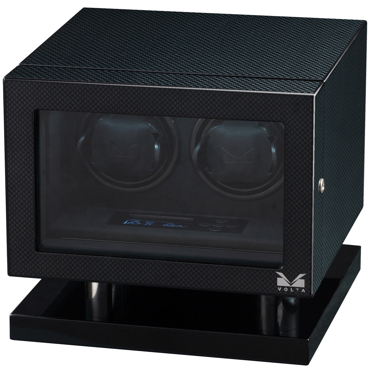 Volta Double Watch Winder - Carbon Fiber Finish