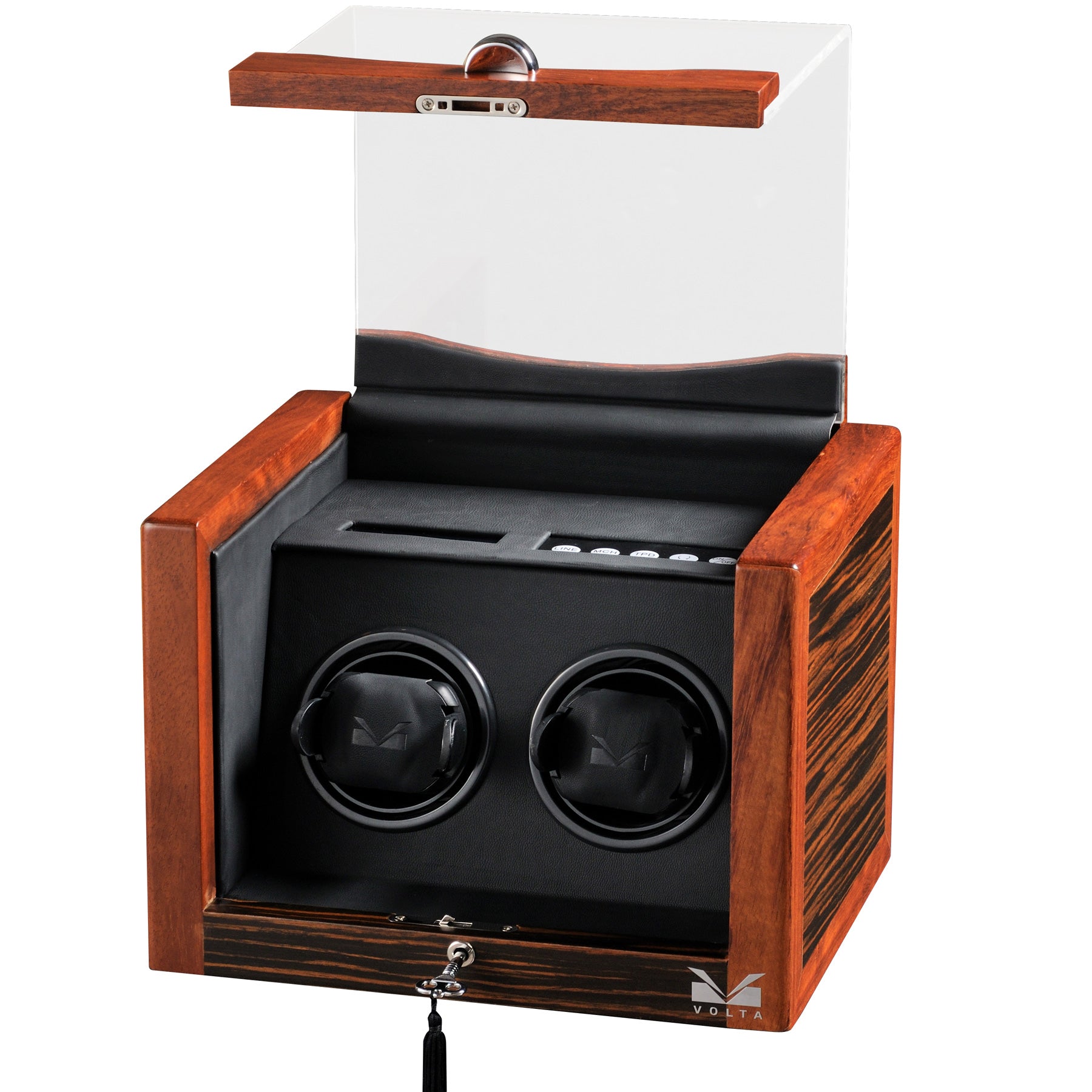 Volta Double Watch Winder - Ebony Rosewood Finish