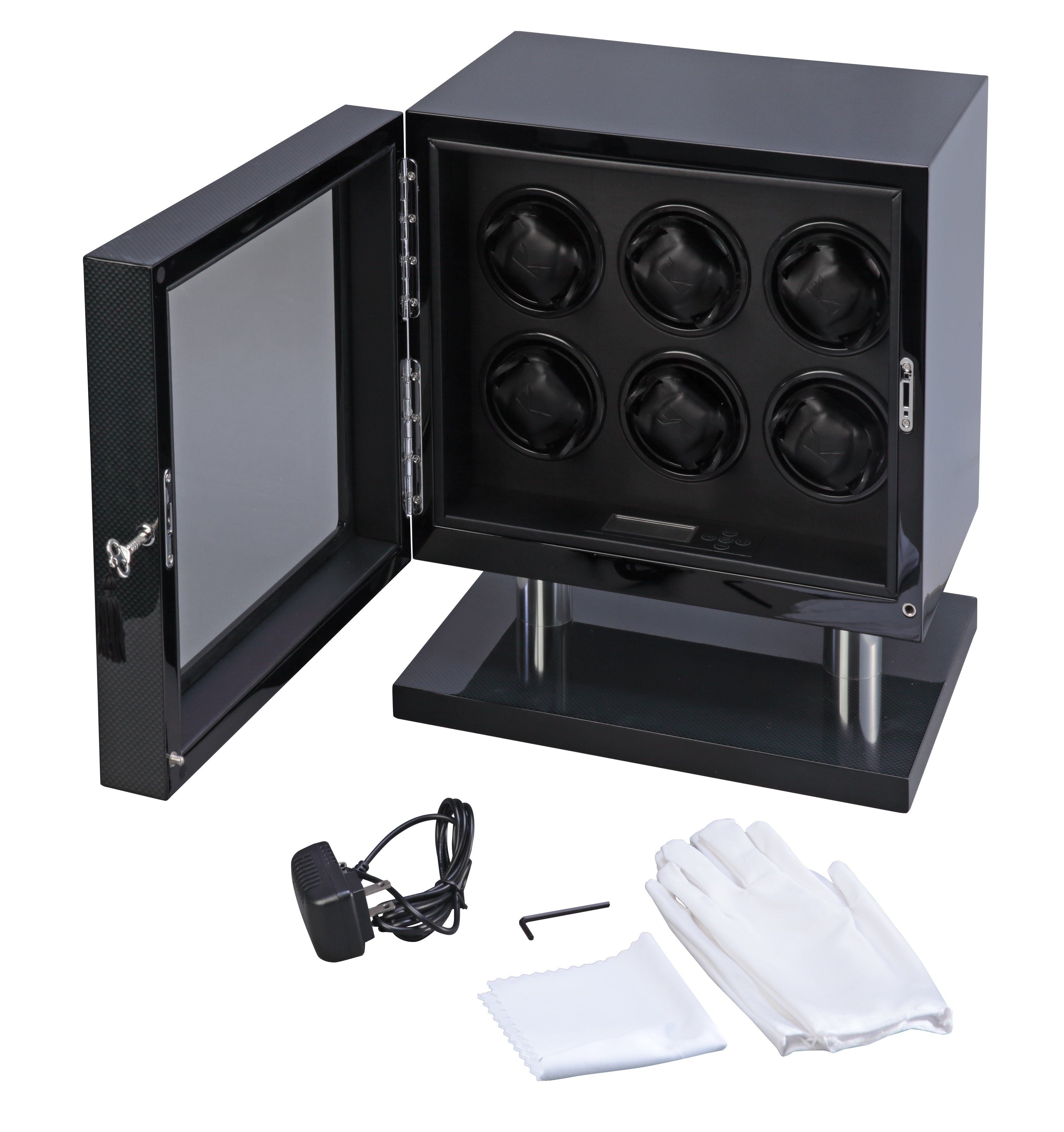 Volta Signature 6-Watch Winder in Carbon Fiber