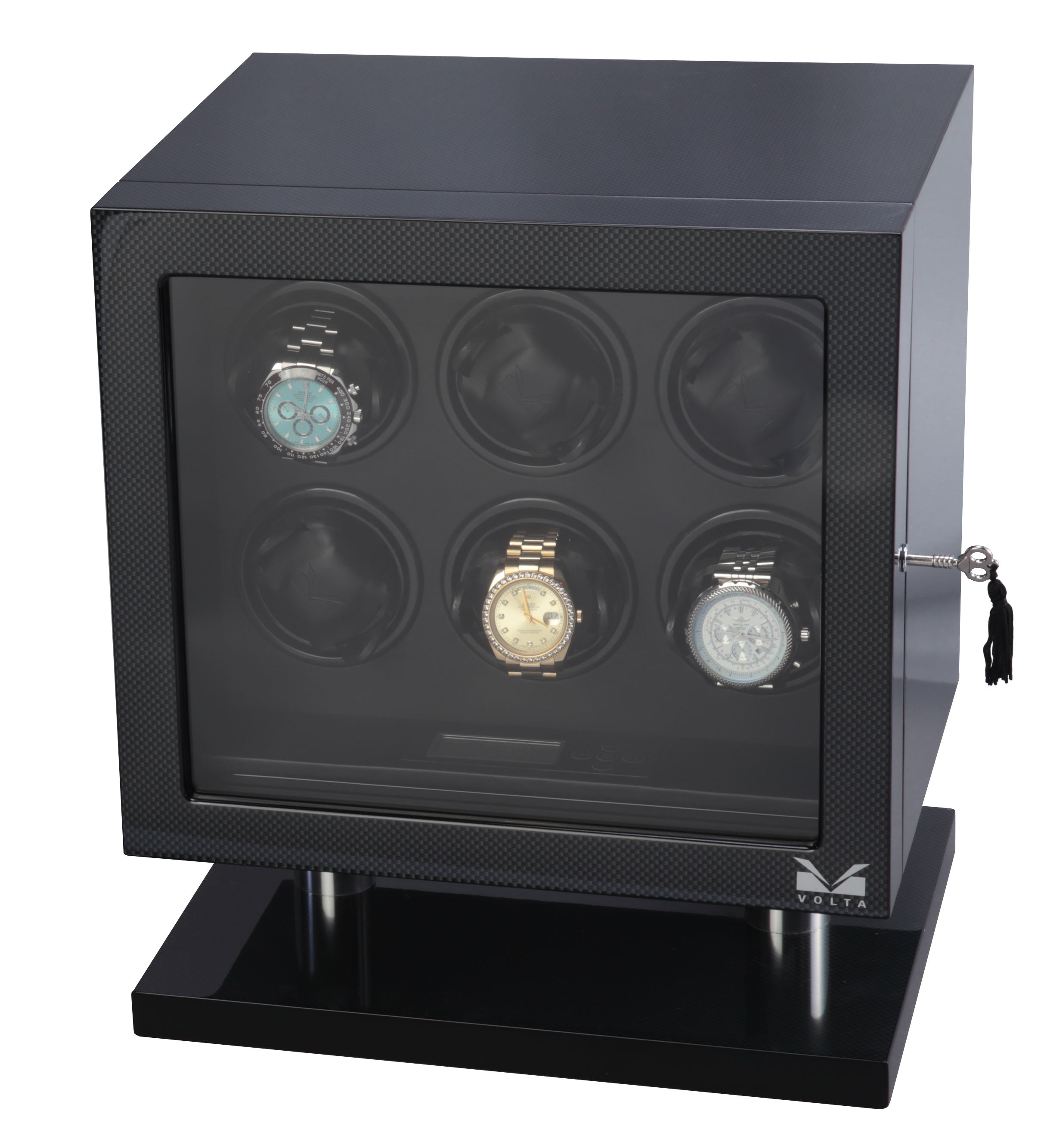 Volta Signature 6-Watch Winder in Carbon Fiber