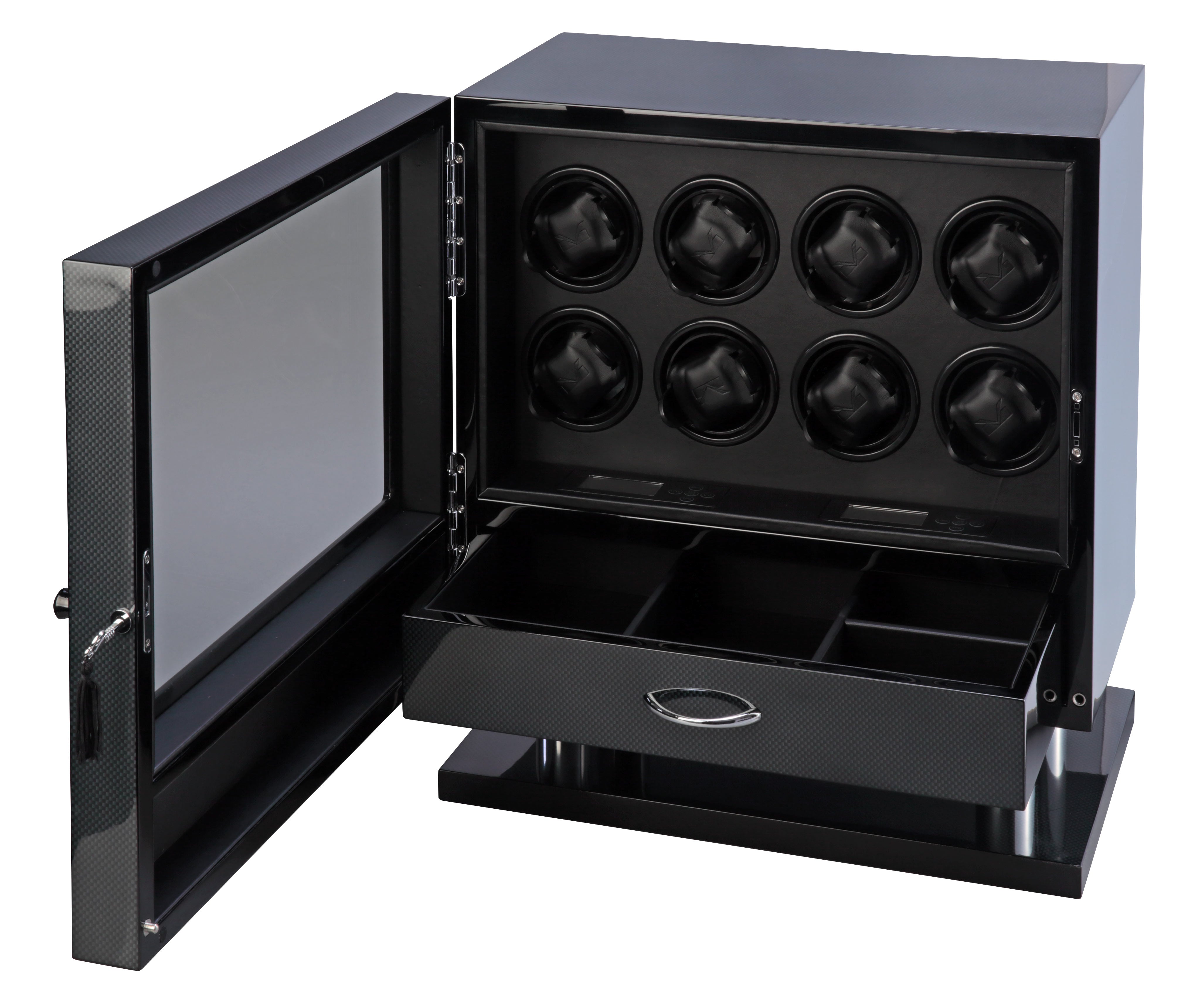 Volta Signature 8-Watch Winder in Carbon Fiber, With Storage