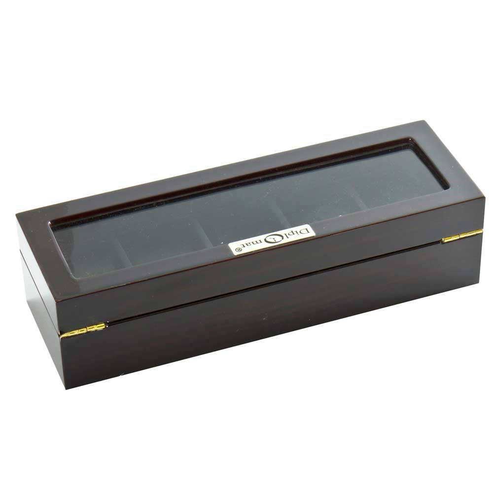 Diplomat 5 Watch Case -  Locking Lid / Removable Cushion.Compartment