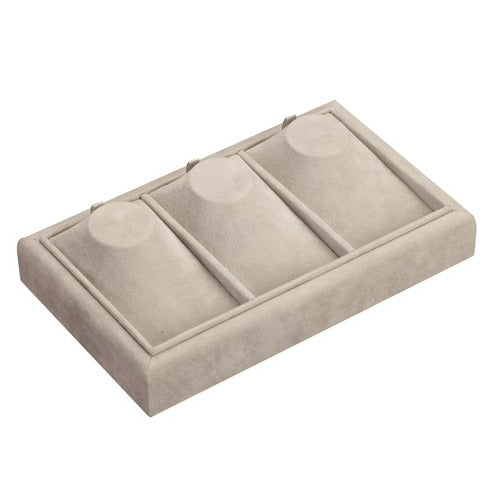 3-Compartment Neck Form Trays in Gainsboro, 9" L x 5.5" W