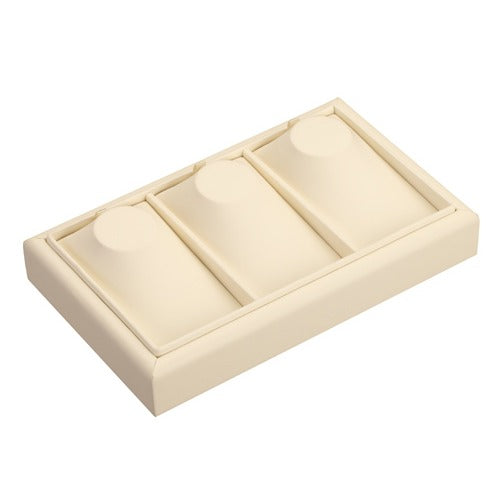 3-Compartment Neck Form Trays in Ivory, 9" L x 5.5" W