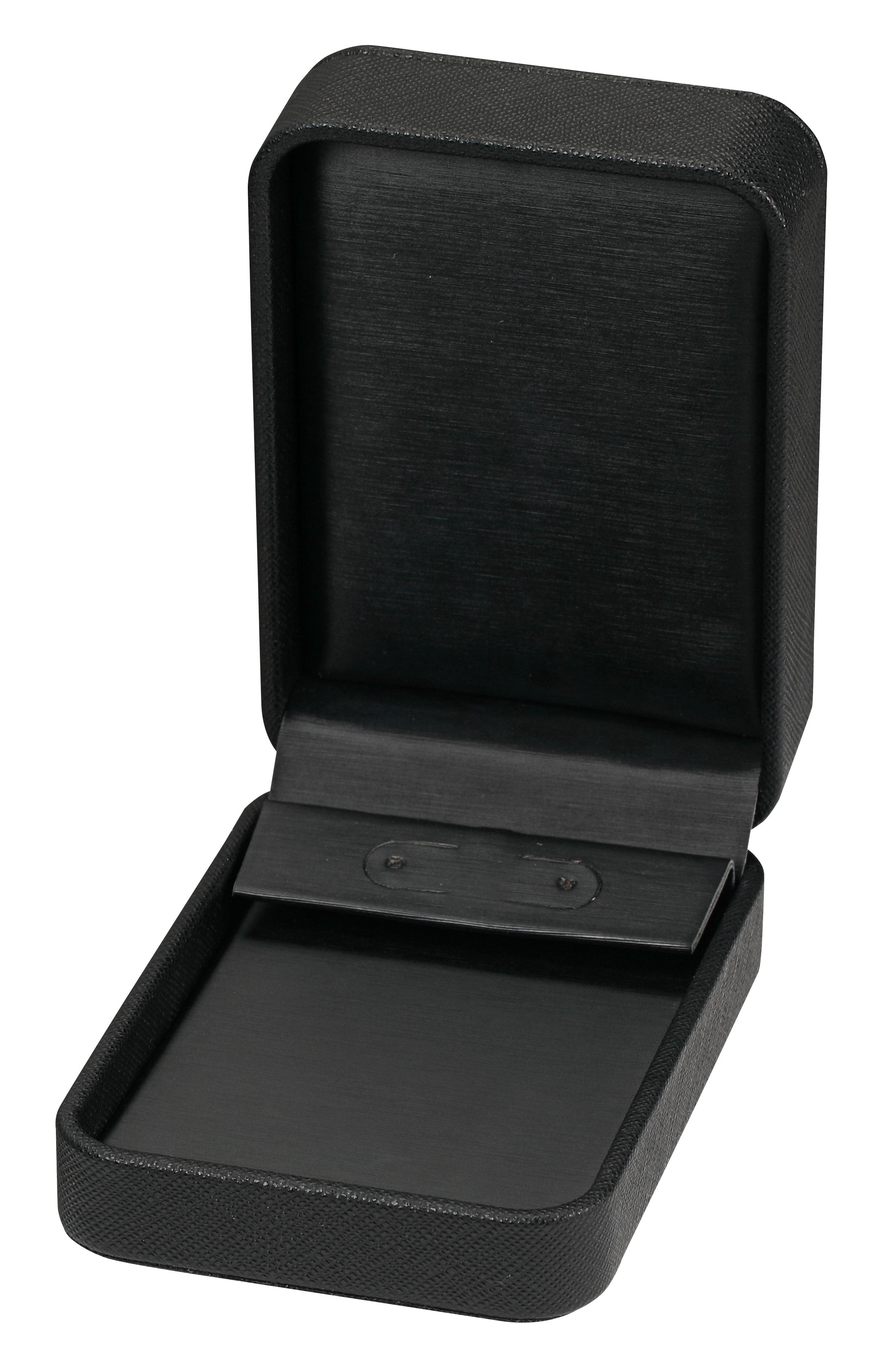 Dangle/Clip Earring Box in Brushed Carbon Black