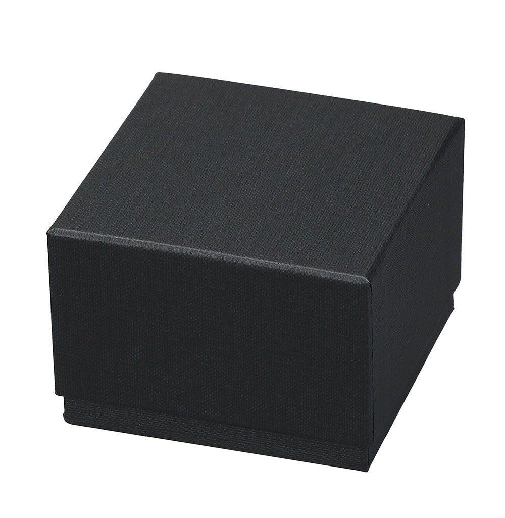 "Opulent" Ring Slot Box in Black Microsuede