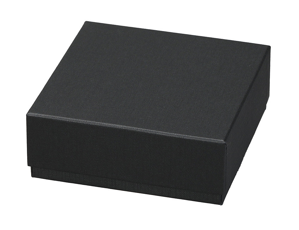 "Opulent" Earring / Pendant Box in Black Microsuede