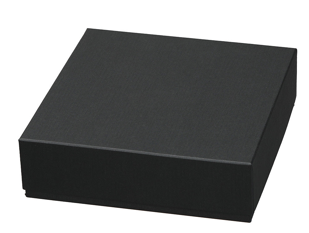 "Opulent" Necklace Box in Black Microsuede