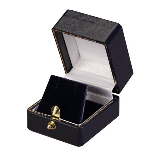 "Heirloom" Leatherette Square Stud Earring or Pendant Box in Assorted Colors