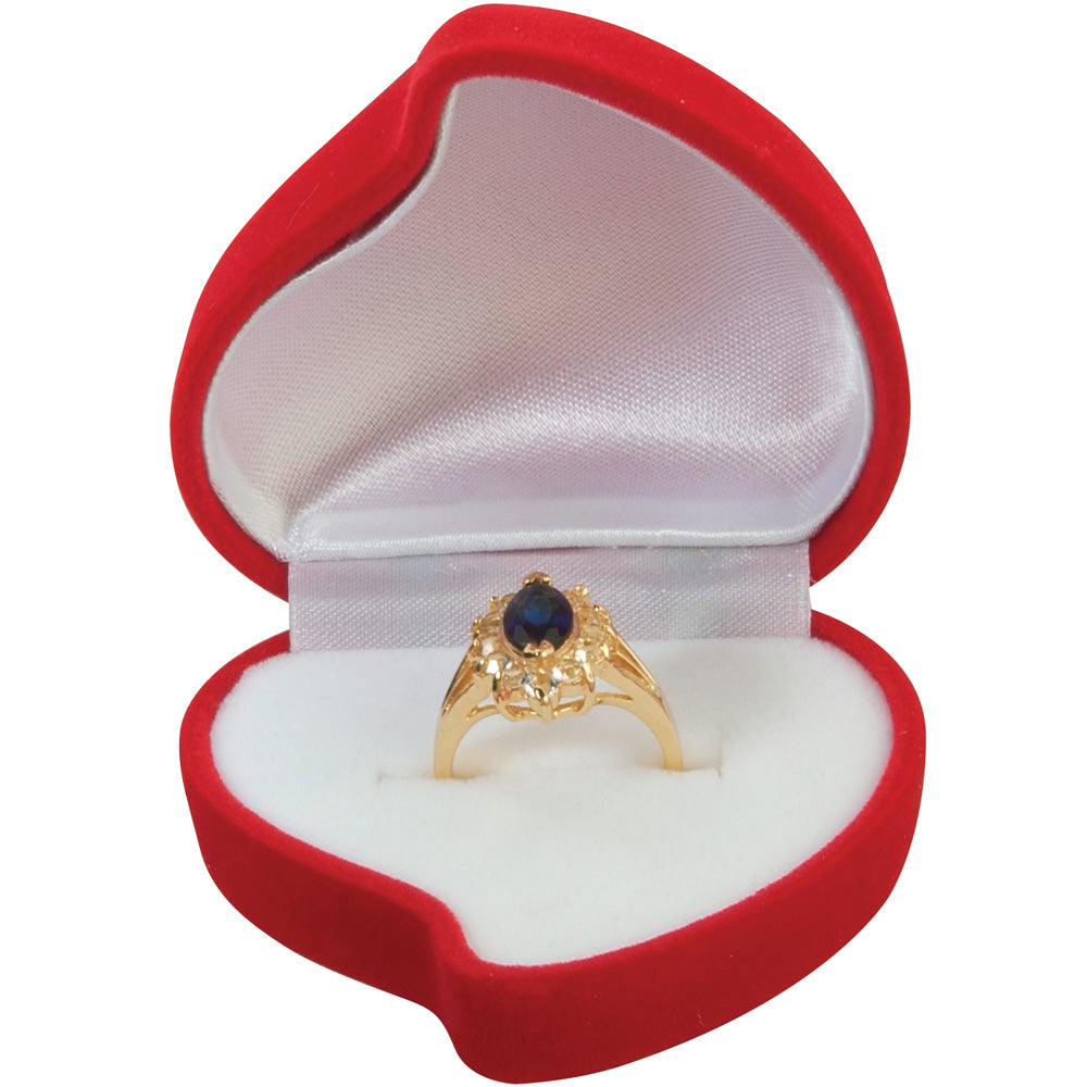 "Occasions" Valentine's Day Ring Slot Box in Red Velvet