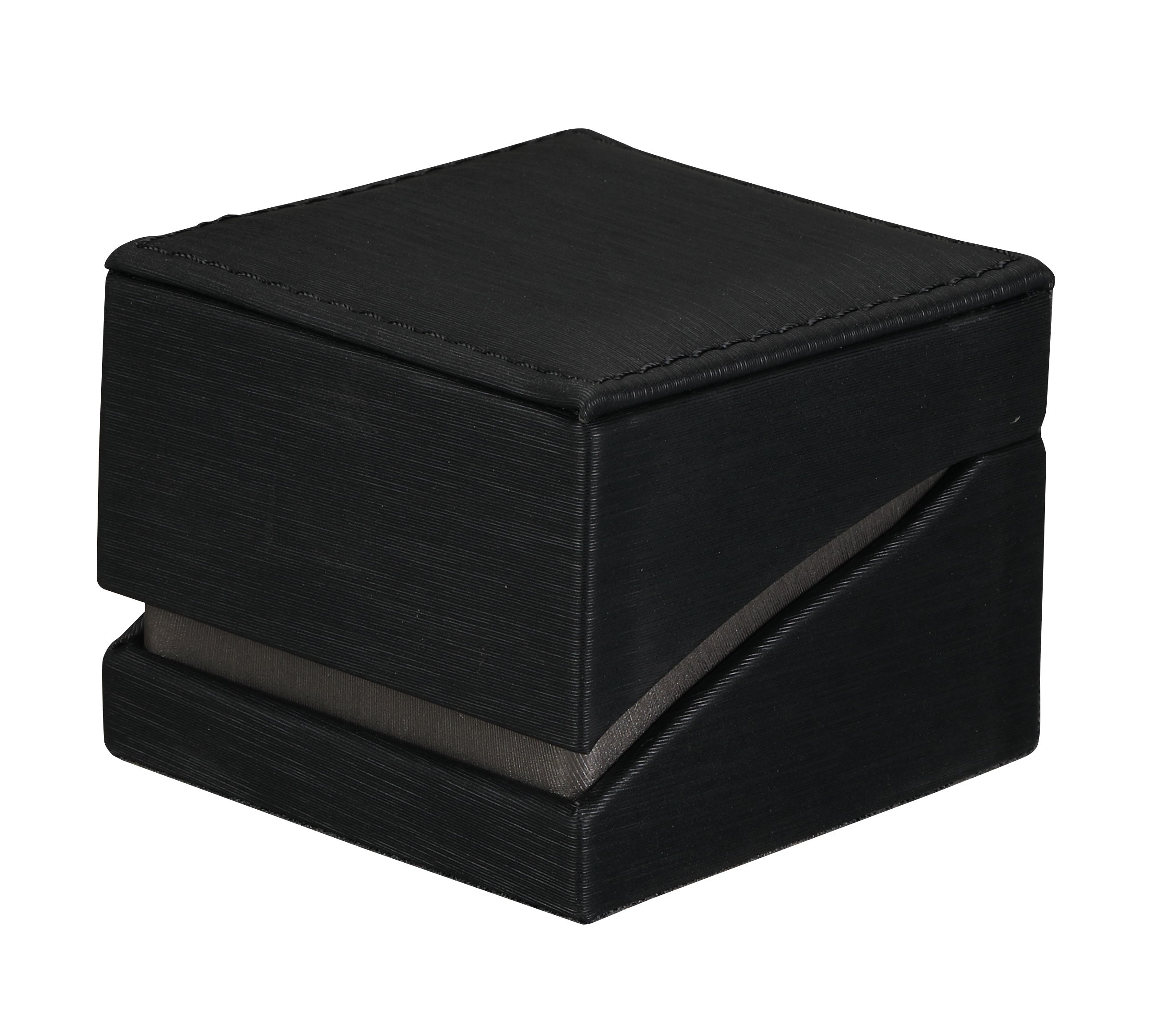 "Lumina Luxe" Ring Clip Box in Brushed Black/Palladium