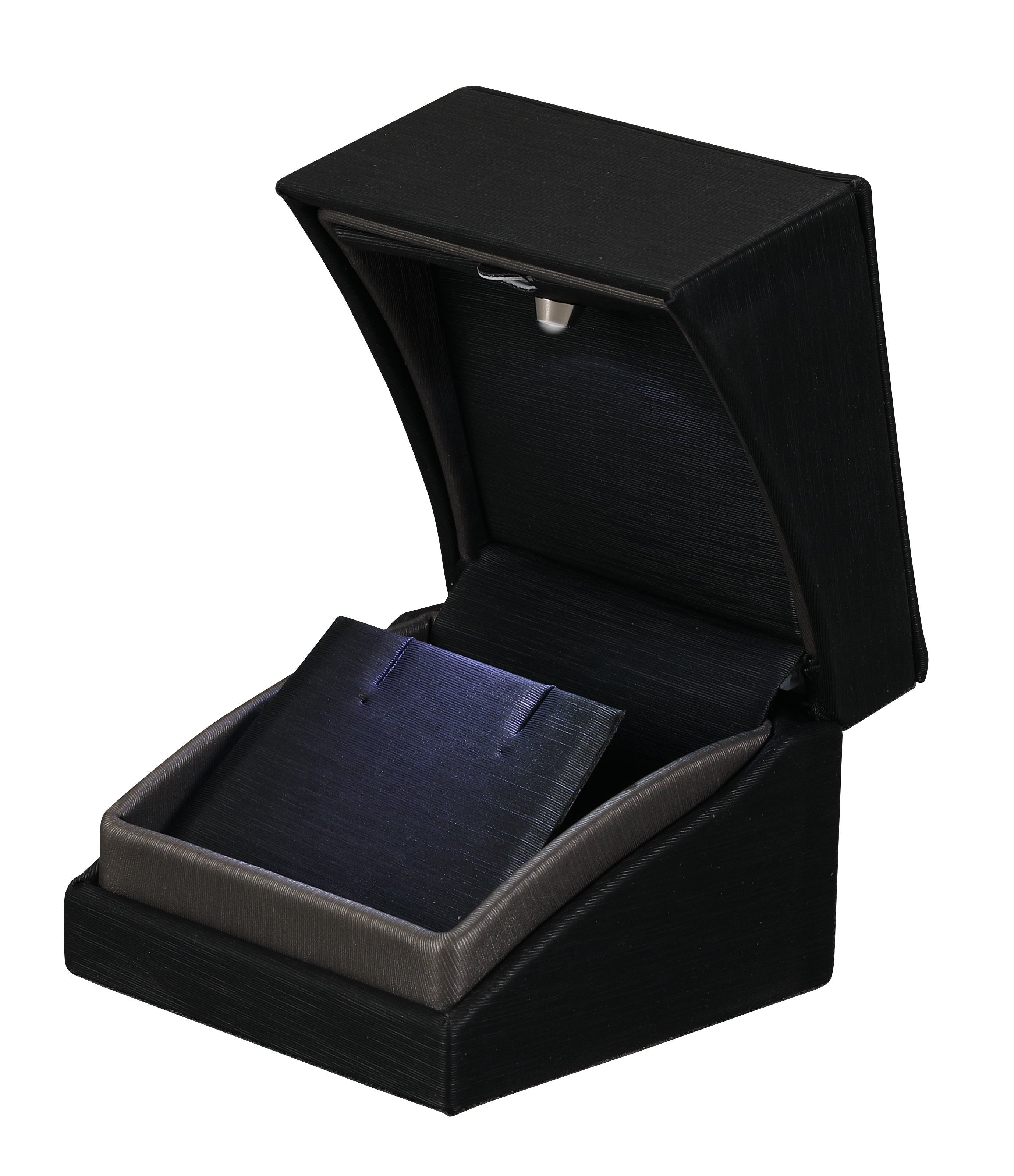 "Lumina Luxe" Earring/Pendant Box in Brushed Black/Palladium