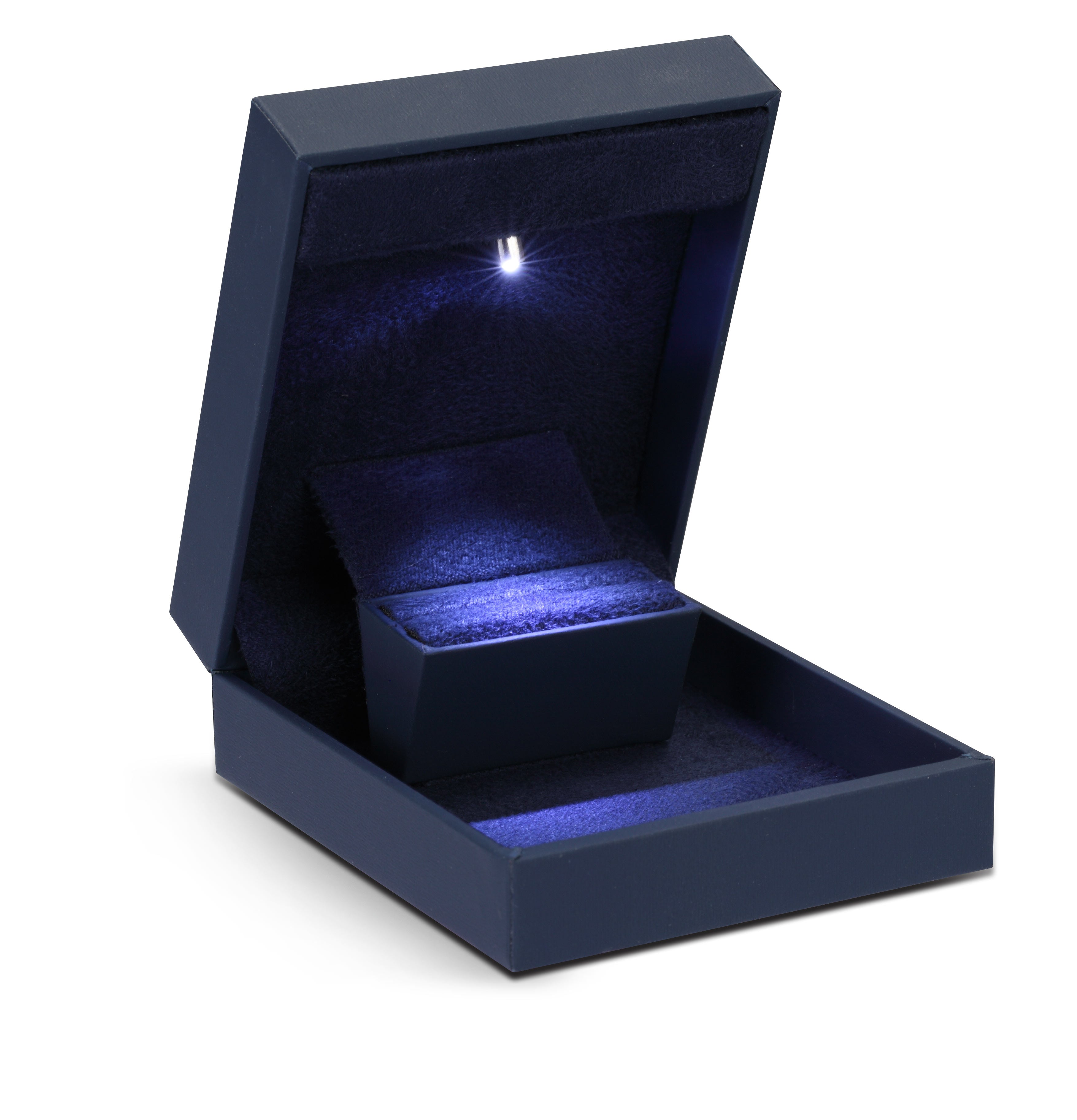 "Lumina Moderna" Ring Slot Box in Matte Colors