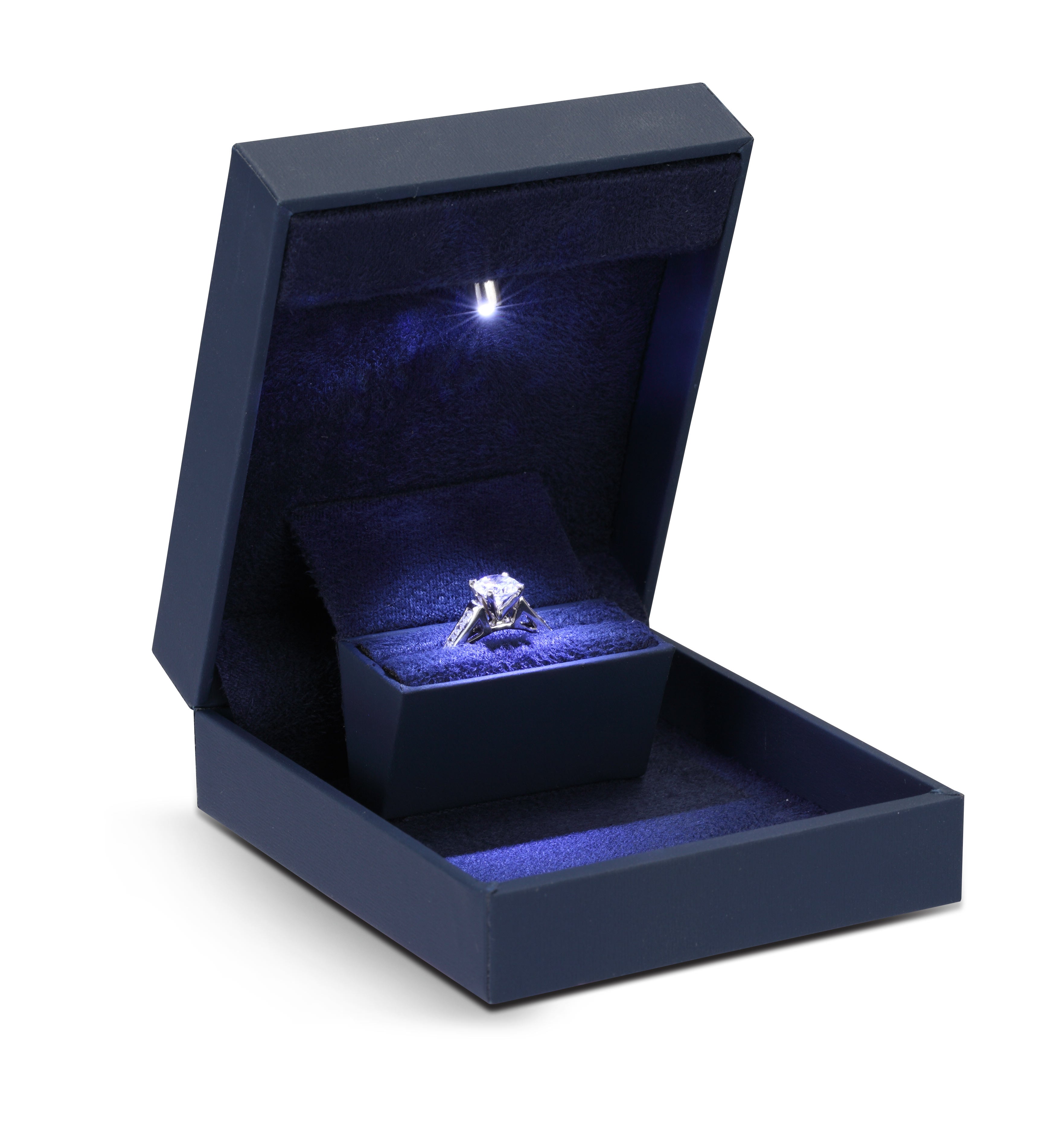 "Lumina Moderna" Ring Slot Box in Matte Colors