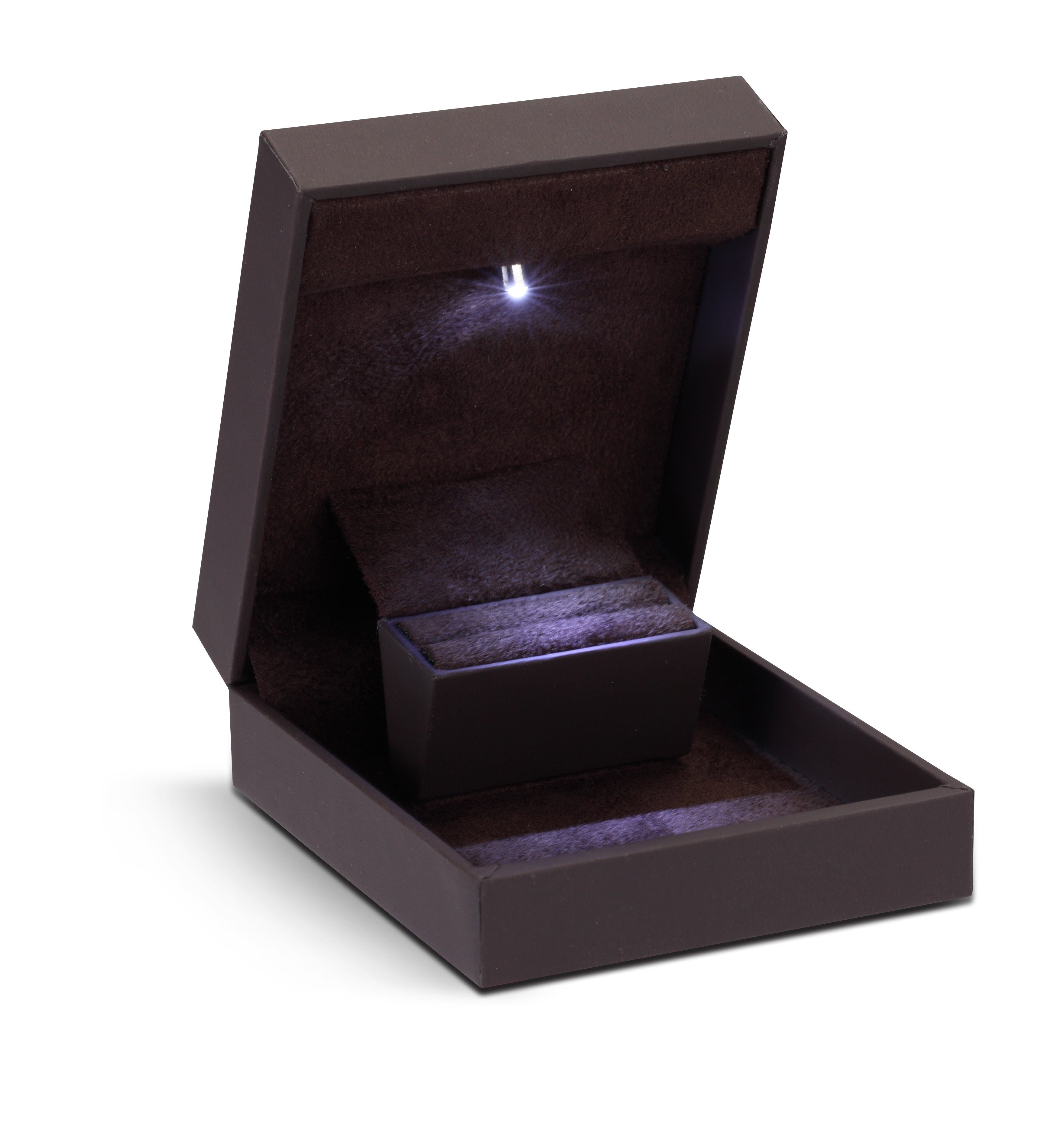 "Lumina Moderna" Ring Slot Box in Matte Colors