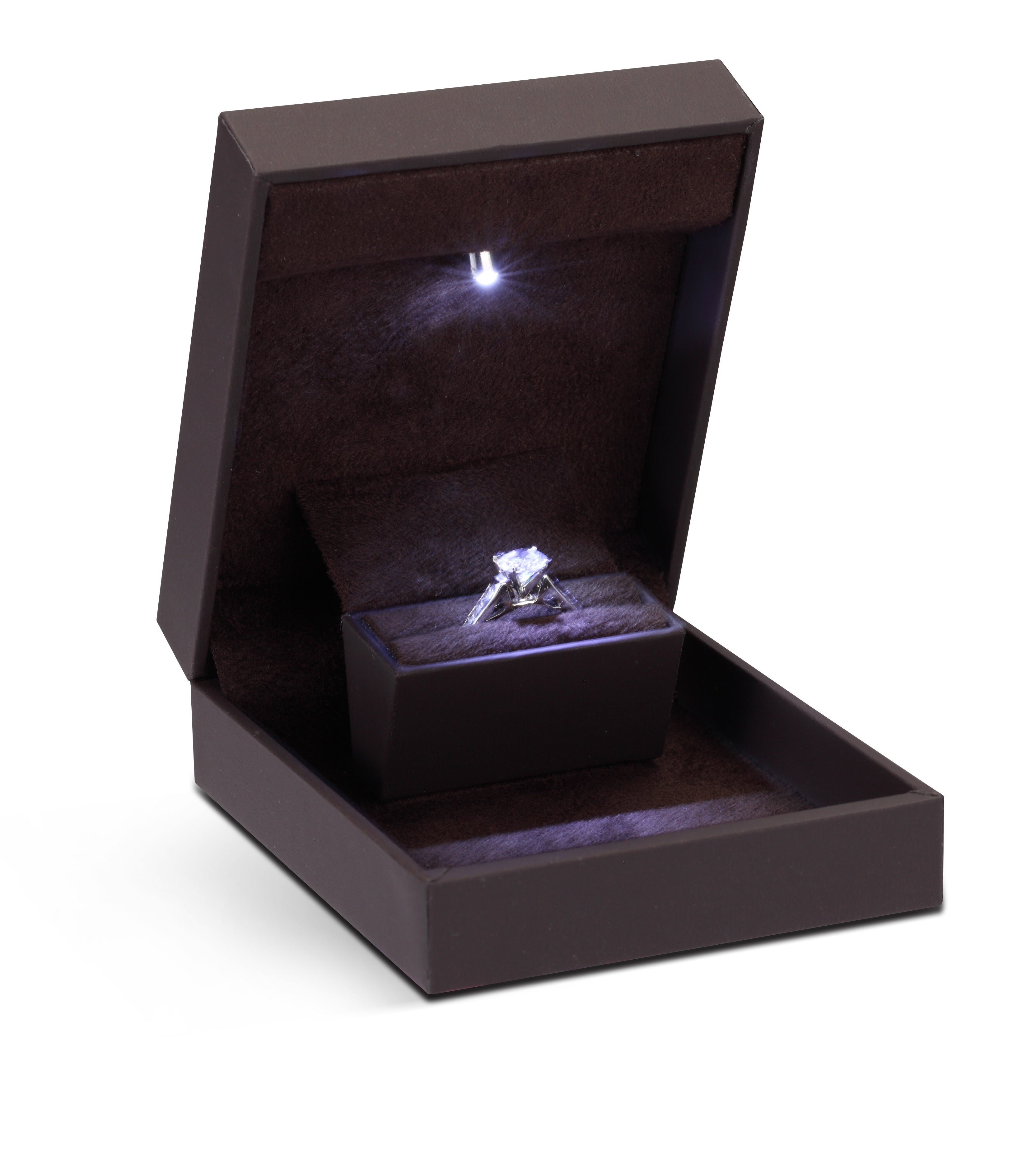 "Lumina Moderna" Ring Slot Box in Matte Colors