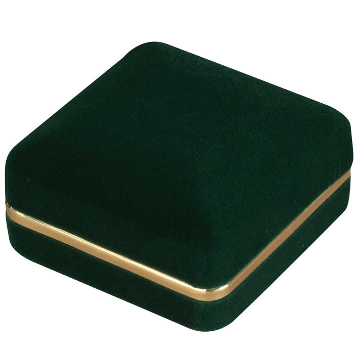 Velvet 2-Way Pendant Box- Green/White