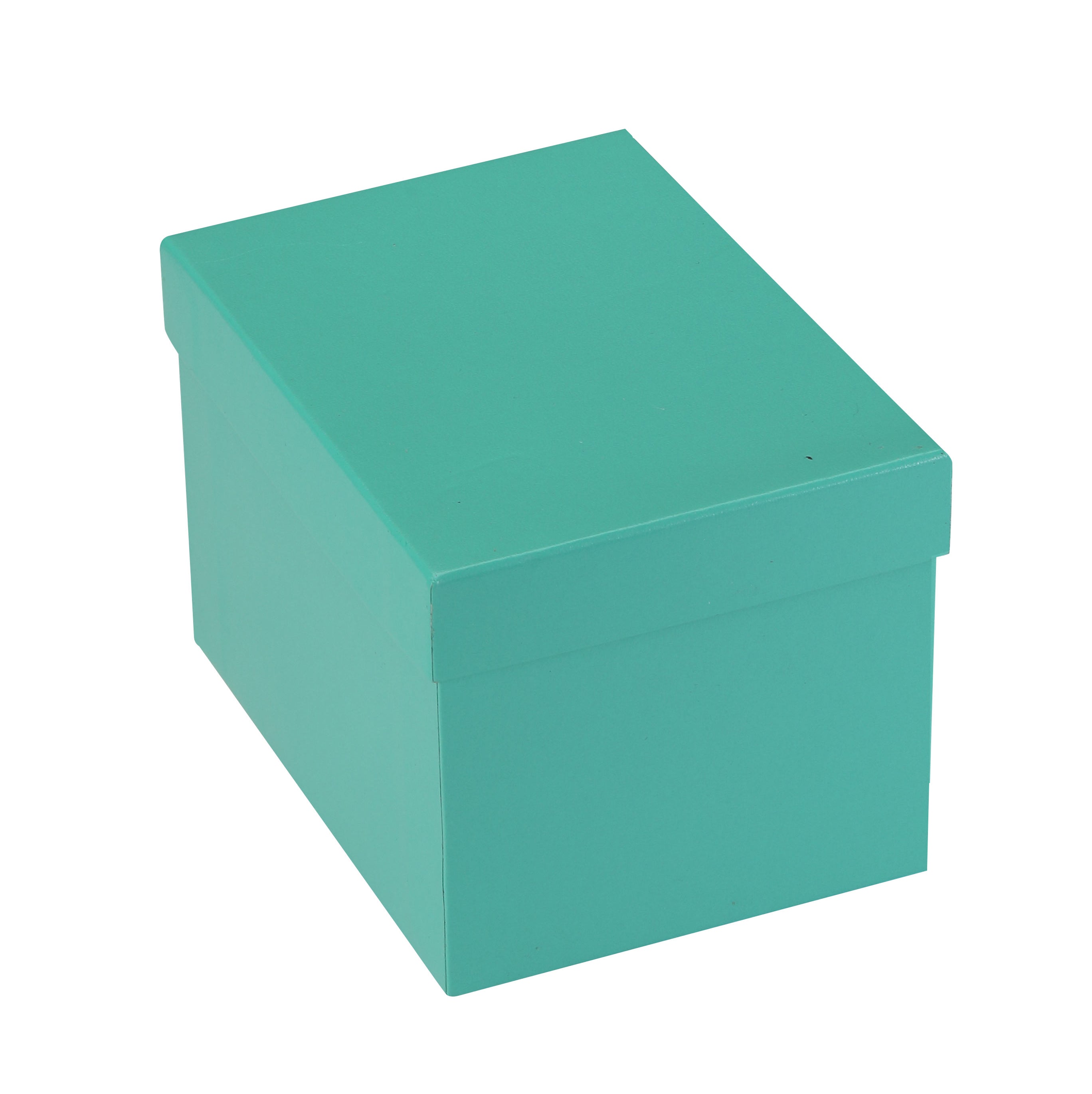 "Manhattan" Ring Finger Box in Turquoise/Silver Trim