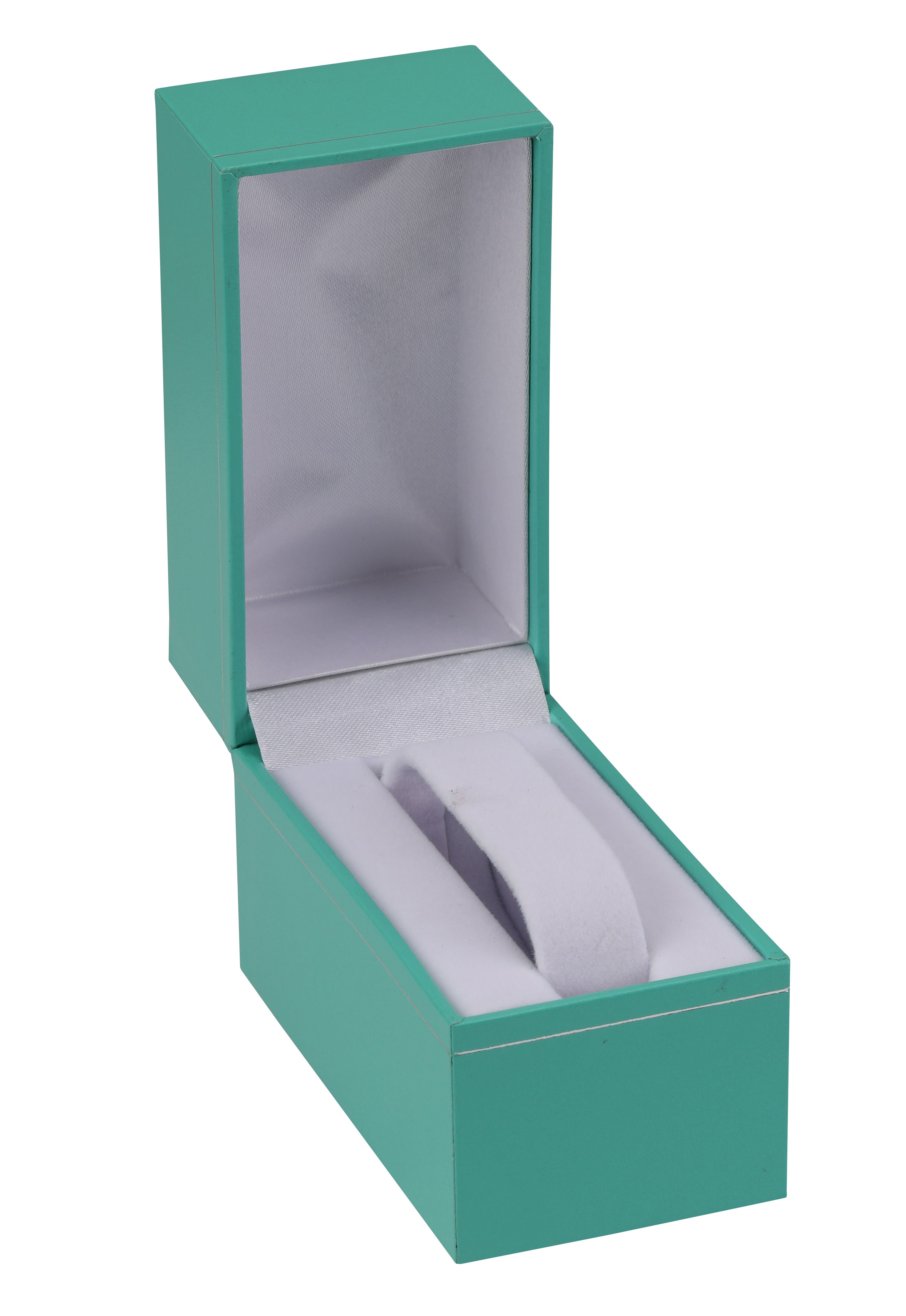 "Manhattan" Bangle/Watch Box in Turquoise/Silver Trim