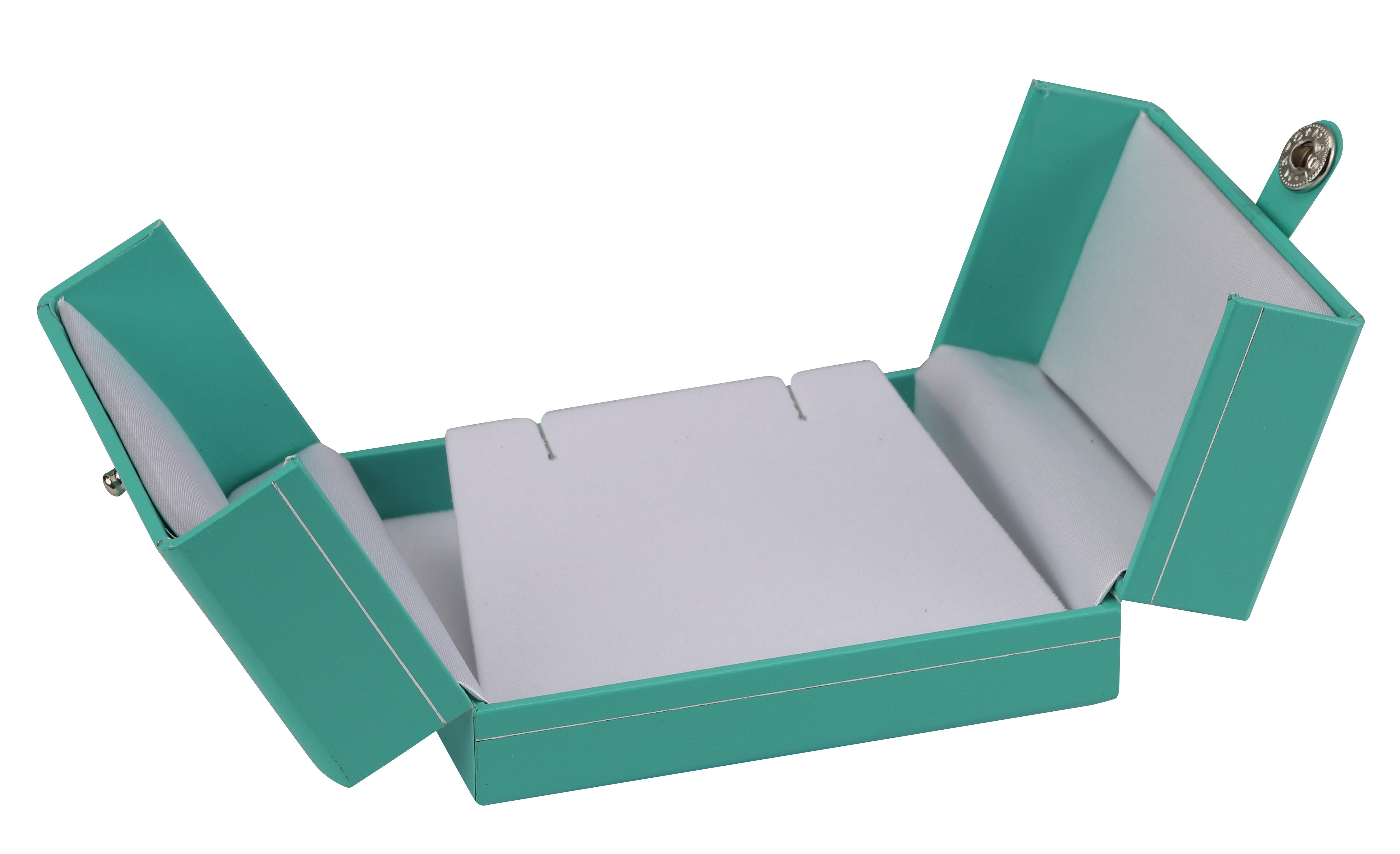 "Manhattan" 2-Door Pendant Box in Turquoise/Silver Trim