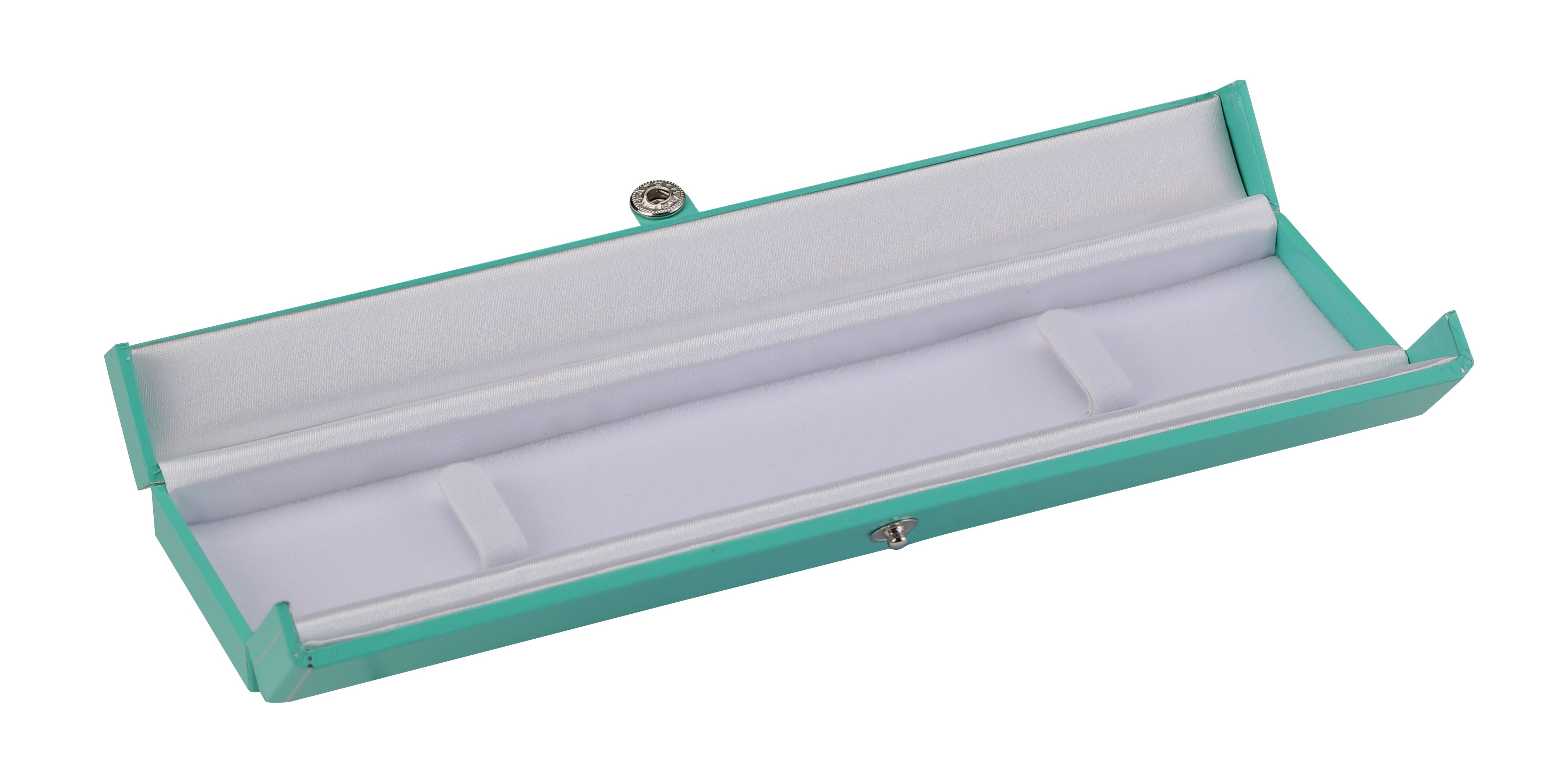 "Manhattan" 2-Door Bracelet Box in Turquoise/Silver Trim