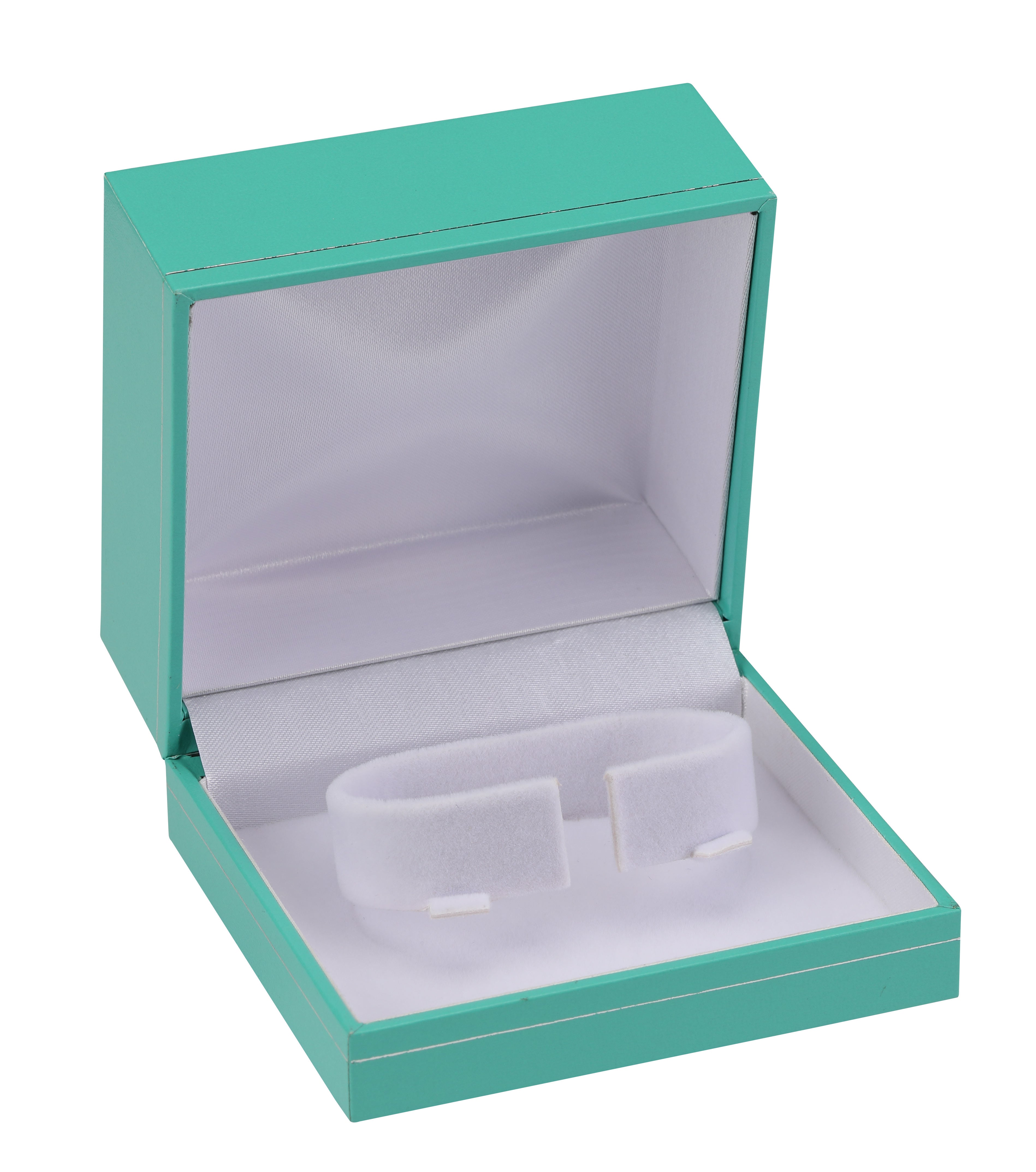 "Manhattan" Bangle Box in Turquoise/Silver Trim