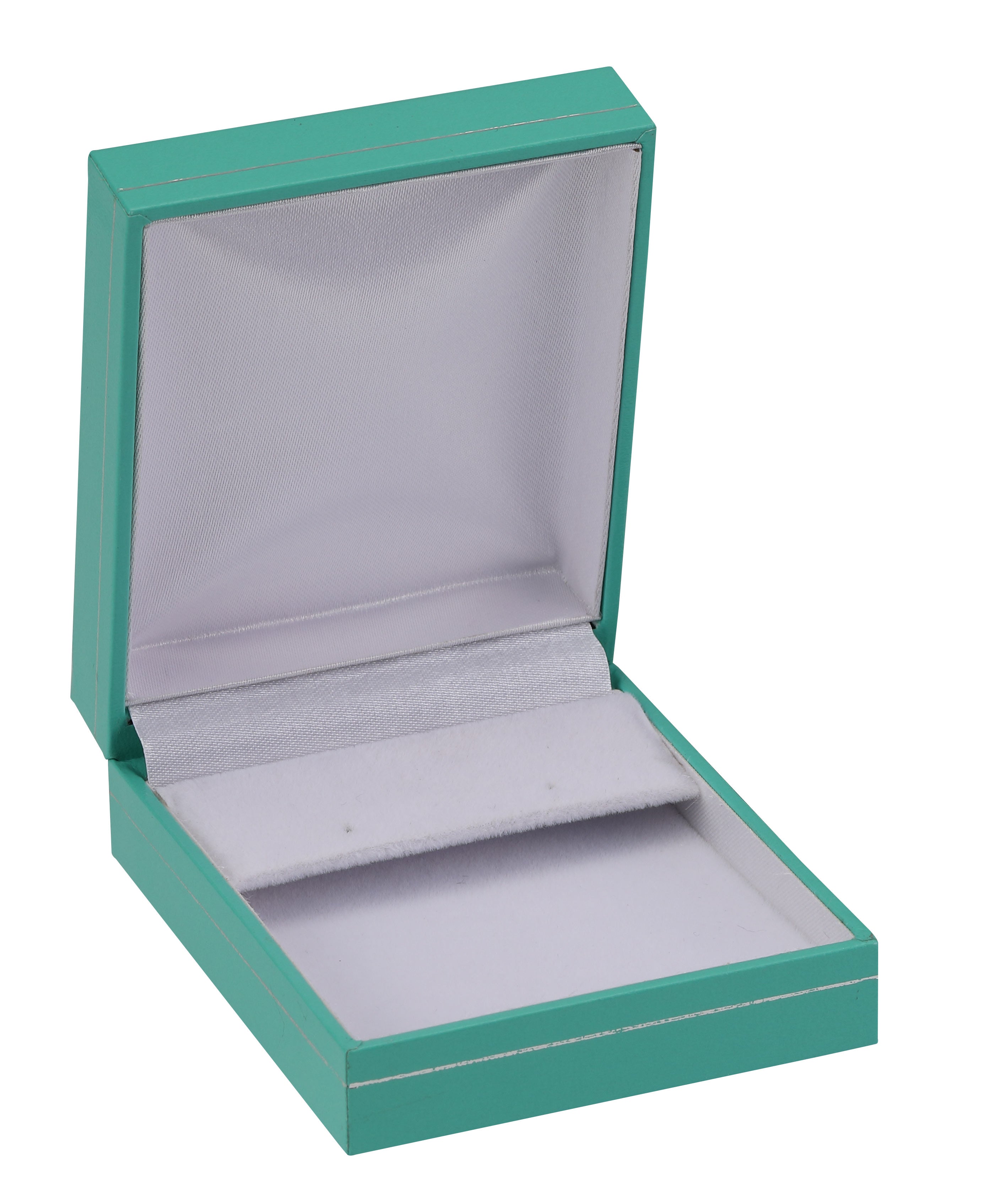 "Manhattan" Dangle Earring Box in Turquoise/Silver Trim