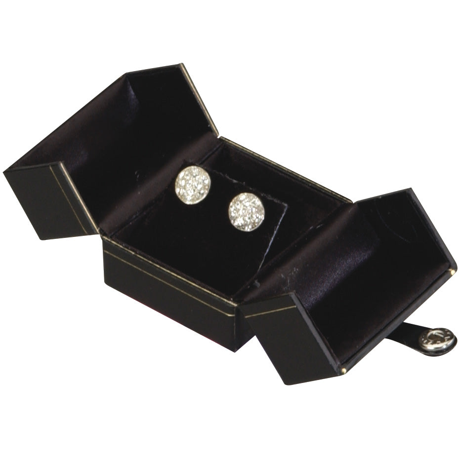 "Designer" 2-Door Medium Stud Earring or Pendant Box (2-Pc. Packer)