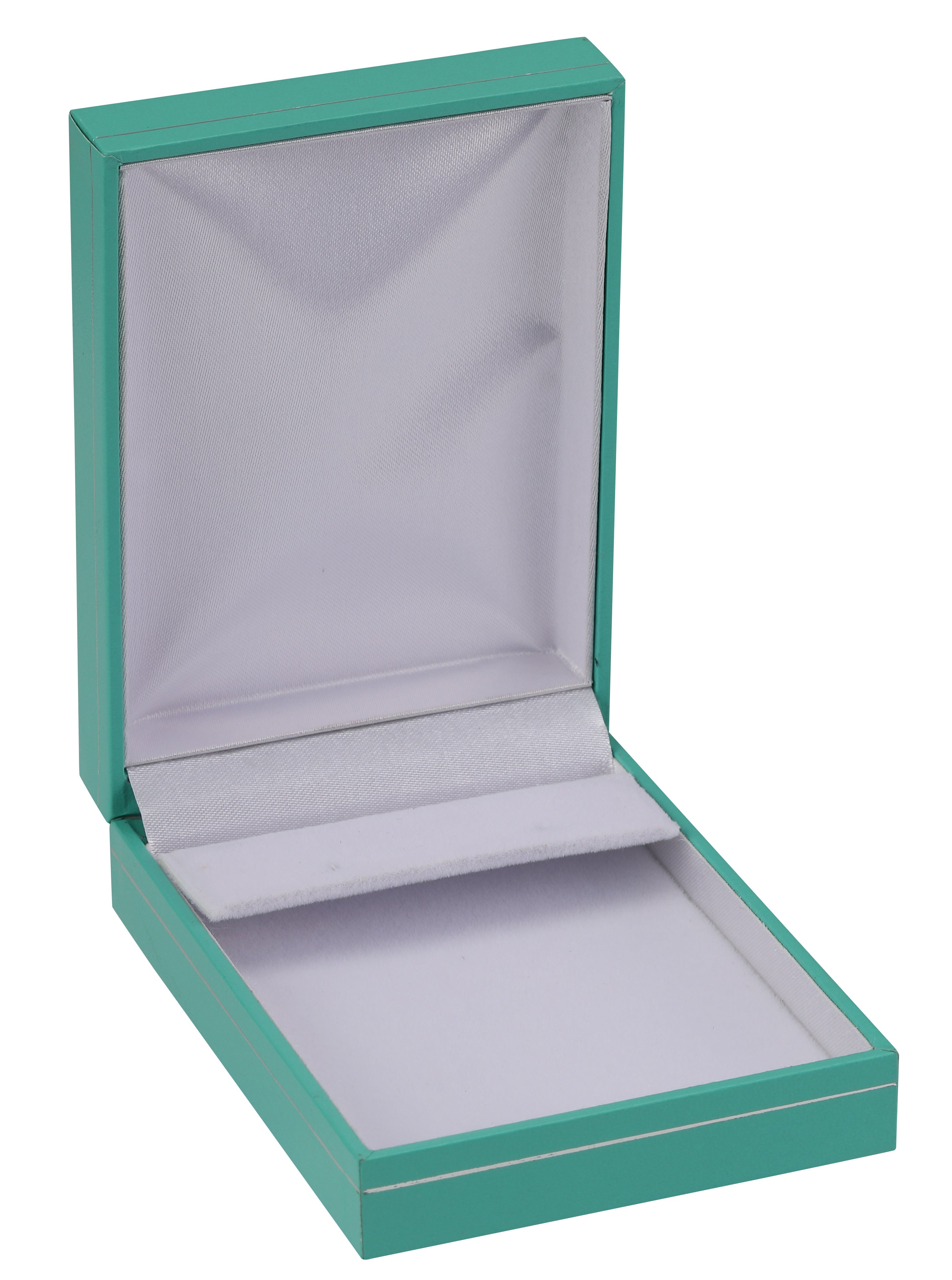 "Manhattan" Dangle Earring Box in Turquoise/Silver Trim