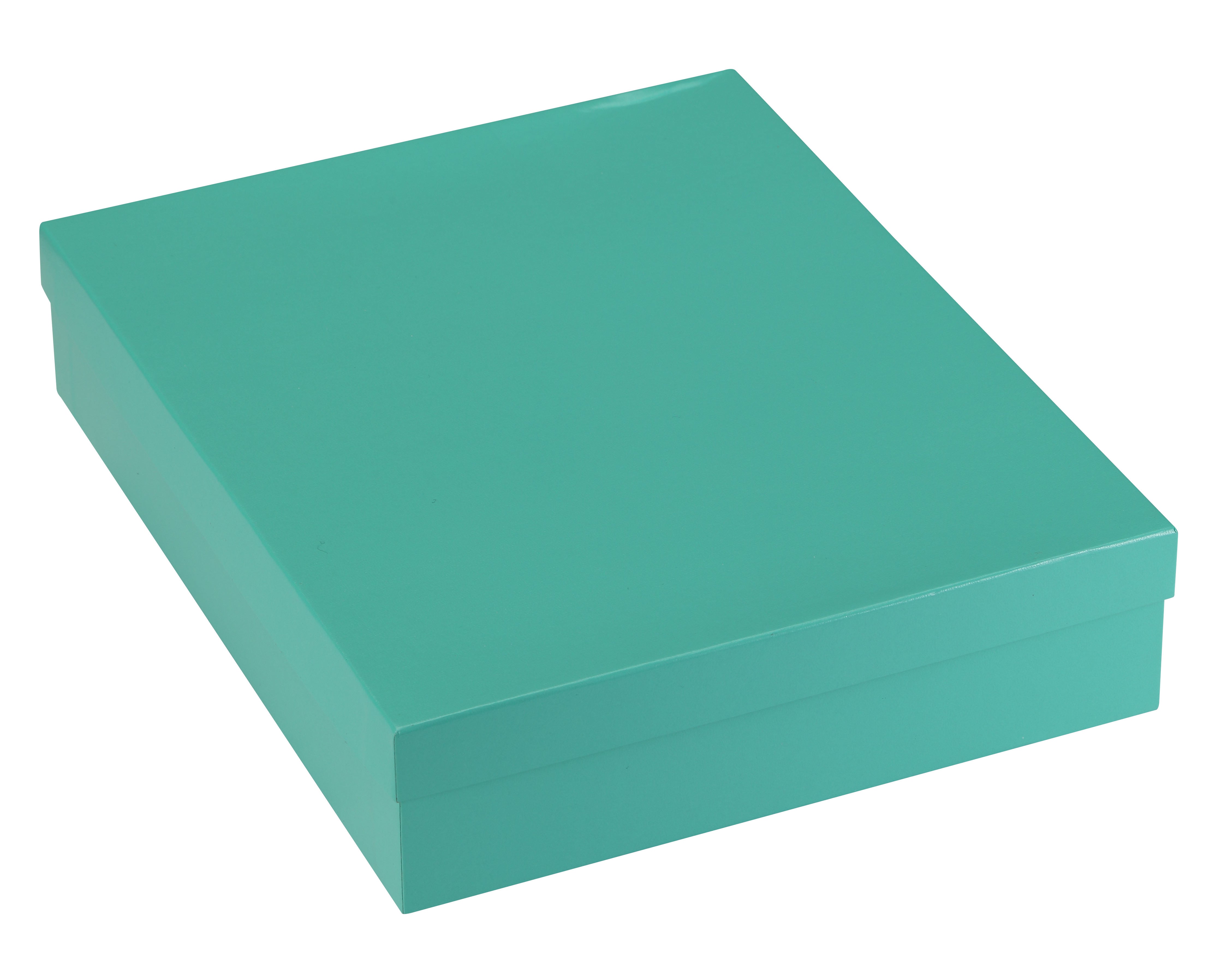 "Manhattan" 2-Door Necklace Box in Turquoise/Silver Trim