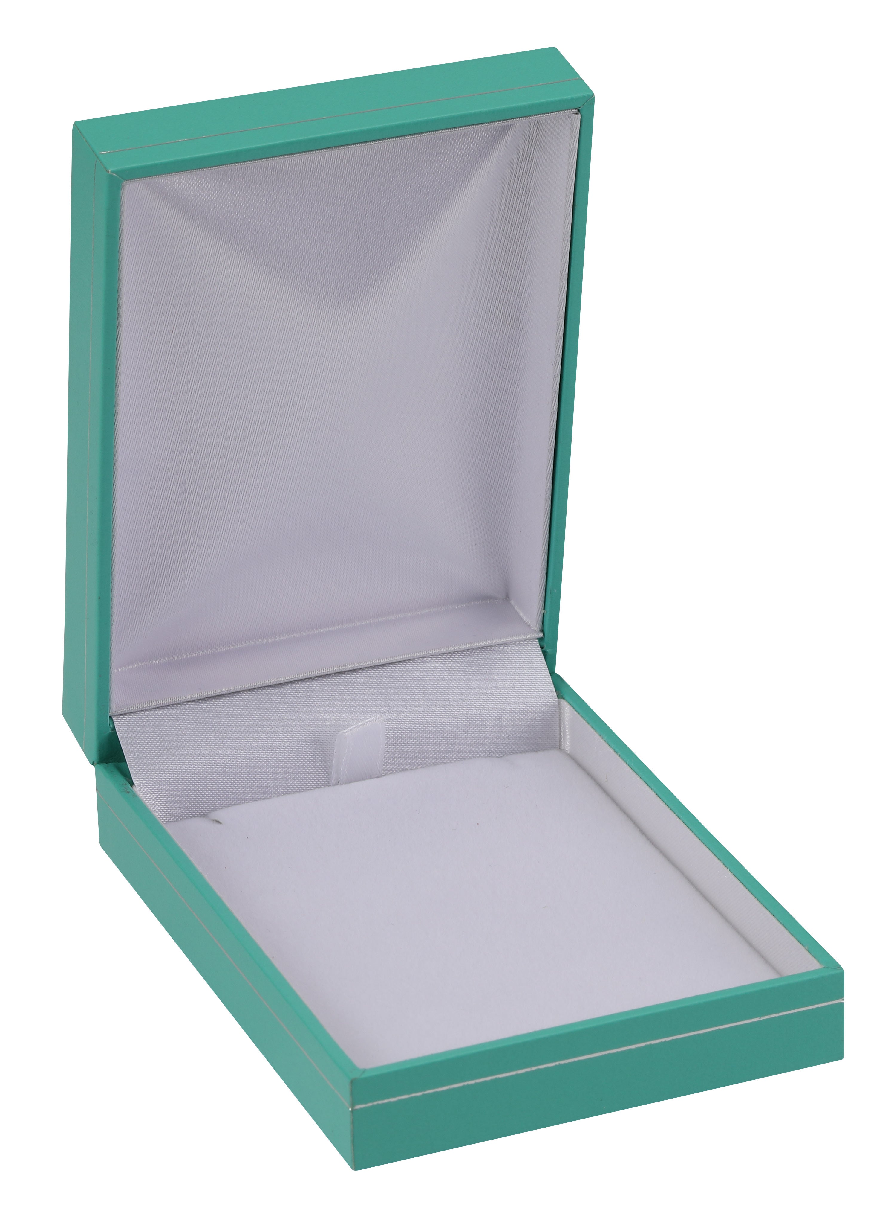 "Manhattan" Pendant Box in Turquoise/Silver Trim