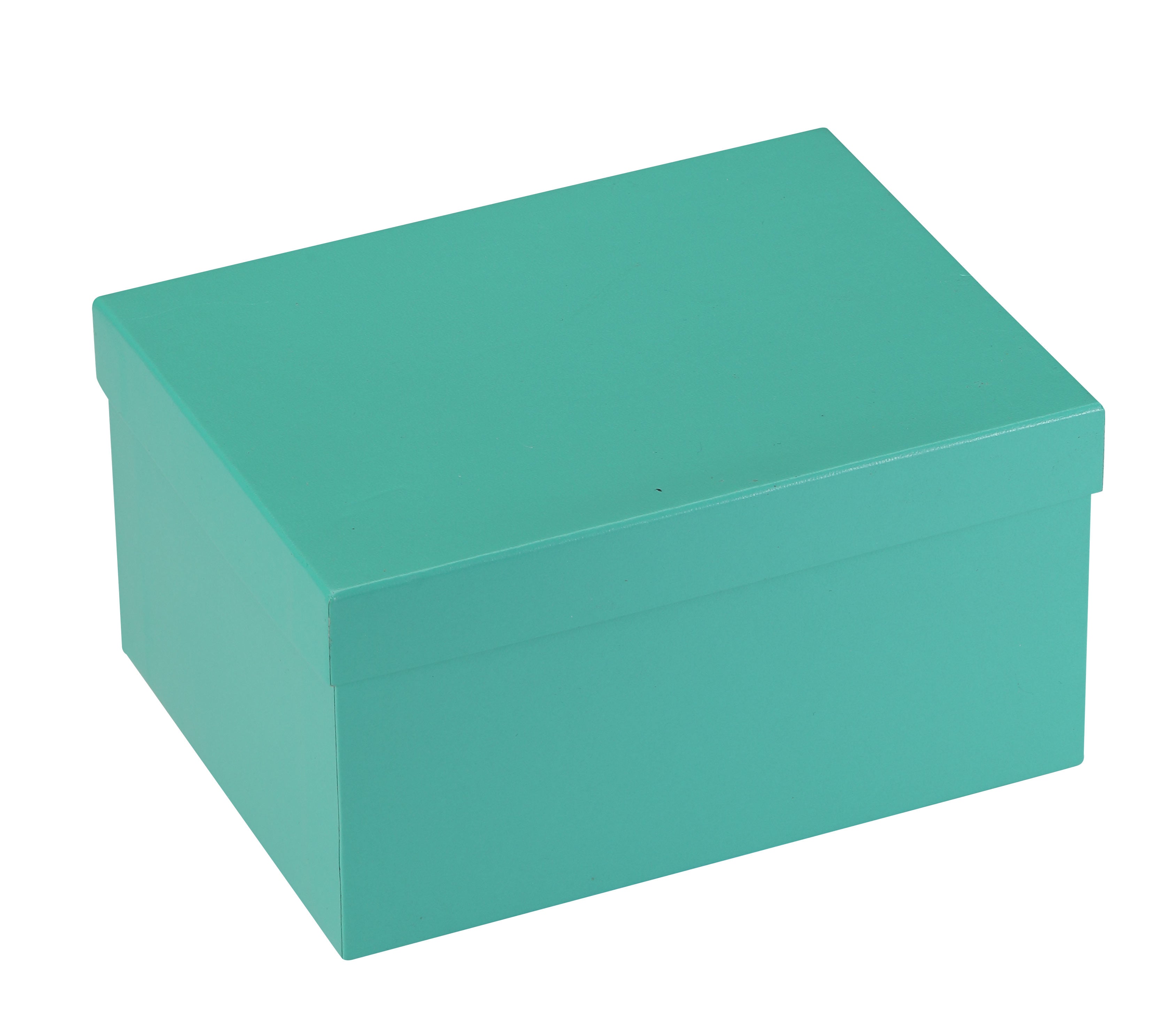 "Manhattan" Cufflink Box in Turquoise/Silver Trim