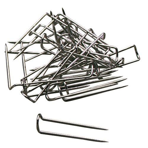 Silver-Toned U-Pins (Bx/100)