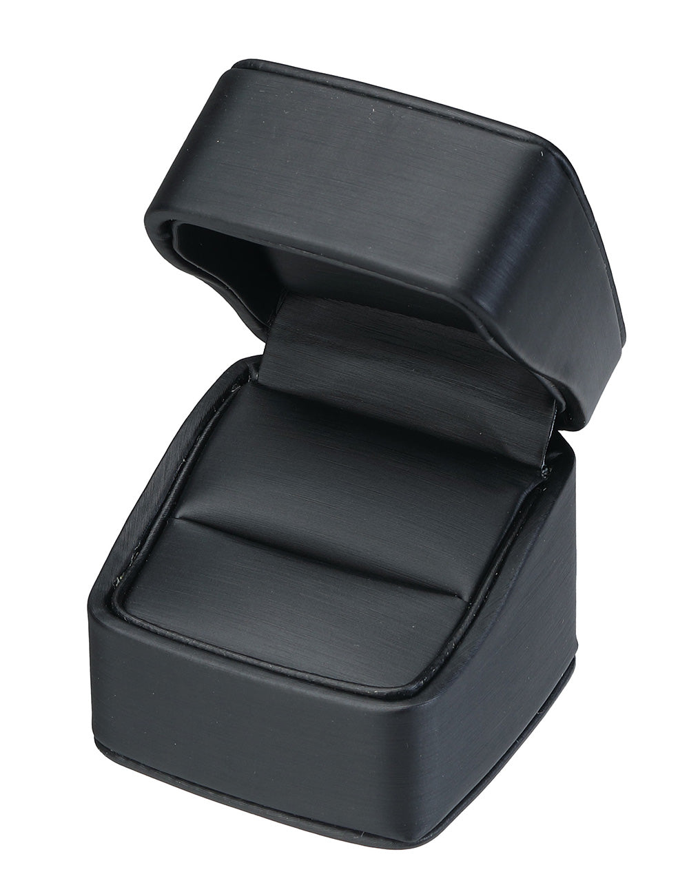 "Dusk" Ring Slot Box in Brushed Black Leatherette