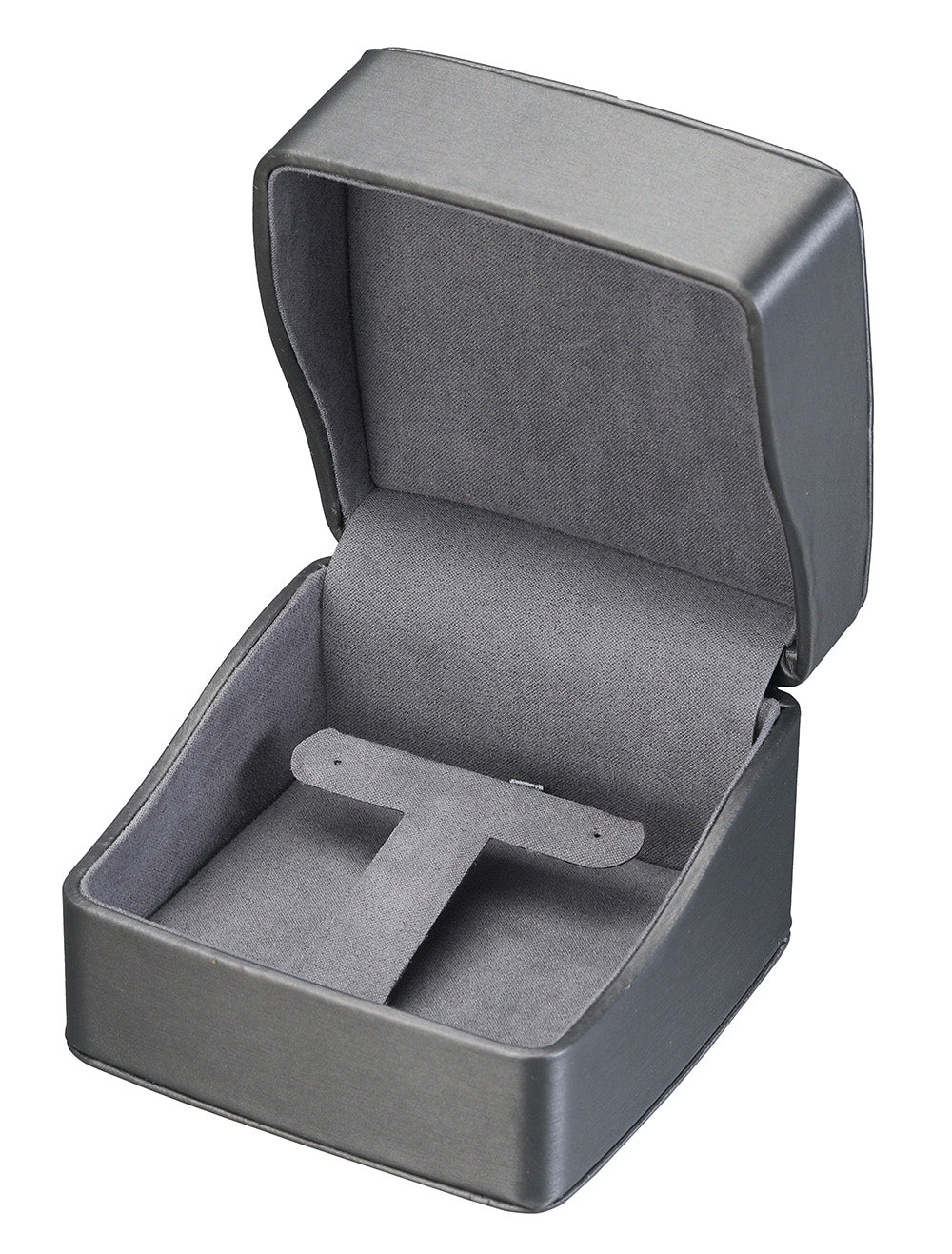 "Dusk" Earring Tree Box in Brushed Grey Leatherette and Grey Microsuede