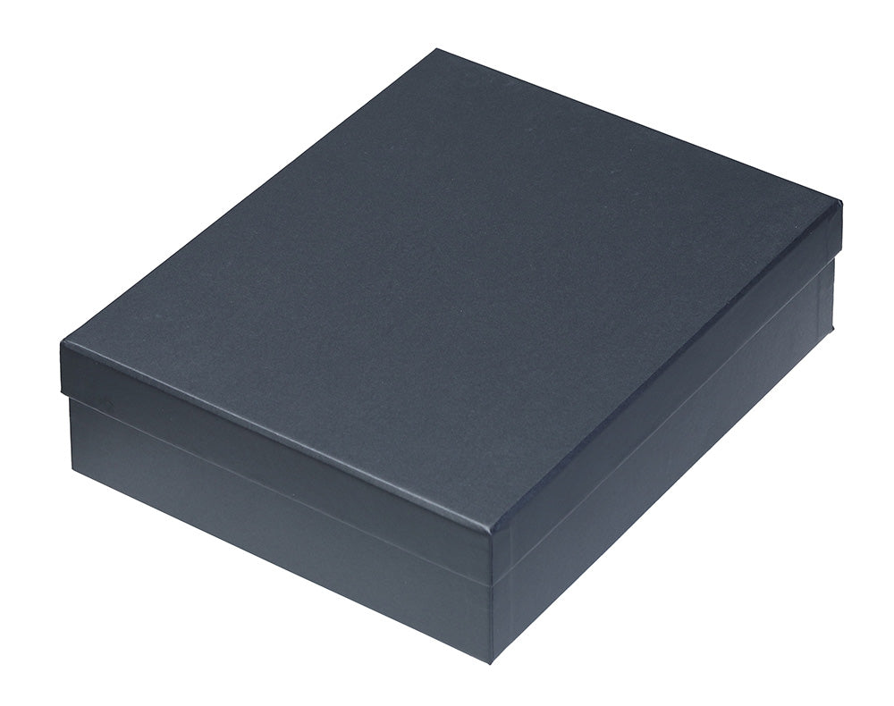 "Dusk" Necklace Box in Brushed Blue  Leatherette