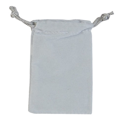 Gray Velour Drawstring Bags - 2.5" x 3.5"