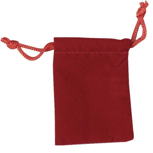 Burgundy Velour Drawstring Pouches