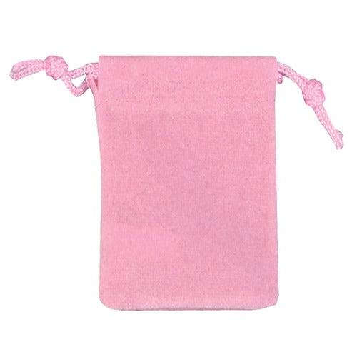 Pink Velour Drawstring Pouches