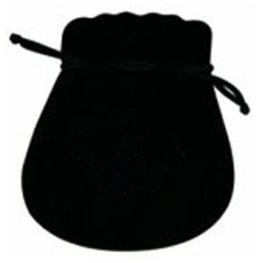 Black Suede Pouch - 2.5" x 3.0"