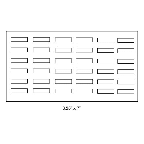 36-Slot Ring Cases, 8.25" L x 7" W