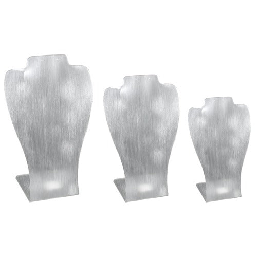 Set of 3 Acrylic Glass Bust Displays, 6 - 12" H" H