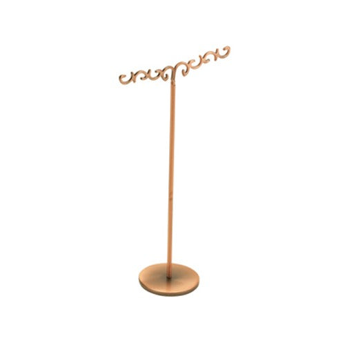 Multi-Pair Fish-Hook Earring Stands in Copper, 6.5" H