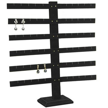 36-Pair Multi-Tiered Earring Stands, 14.13" L x 2" W