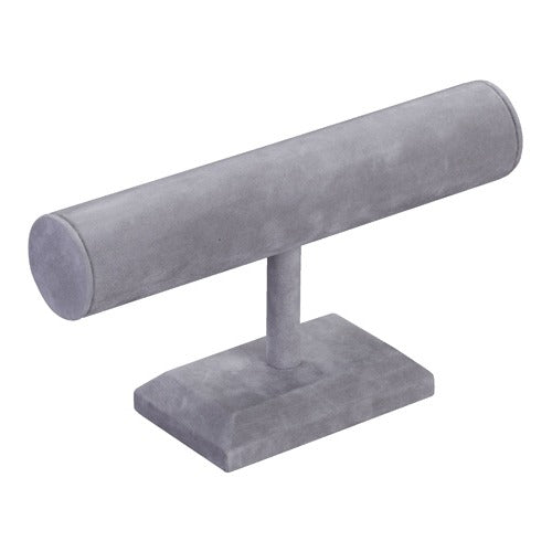 T-Bar Bangle Display- Gray Suede