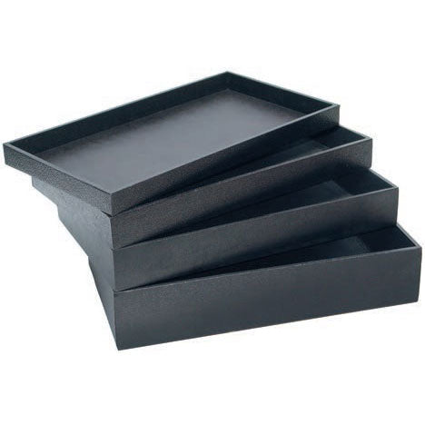 Full-Size Leatherette Covered Utility Trays, 14.75" L x 8.25" W